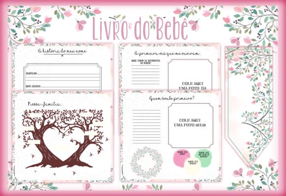 Arquivo Digital - Livro do Bebê - Floral 02