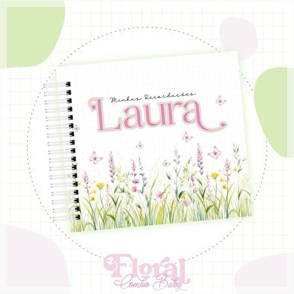 Arquivo Digital - Livro do Bebe - Floral 06 (2 Tamanhos)