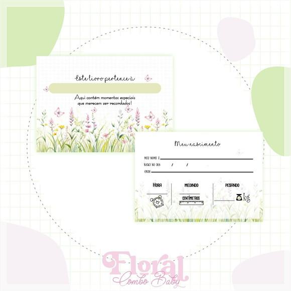Arquivo Digital - Livro do Bebe - Floral 06 (2 Tamanhos)