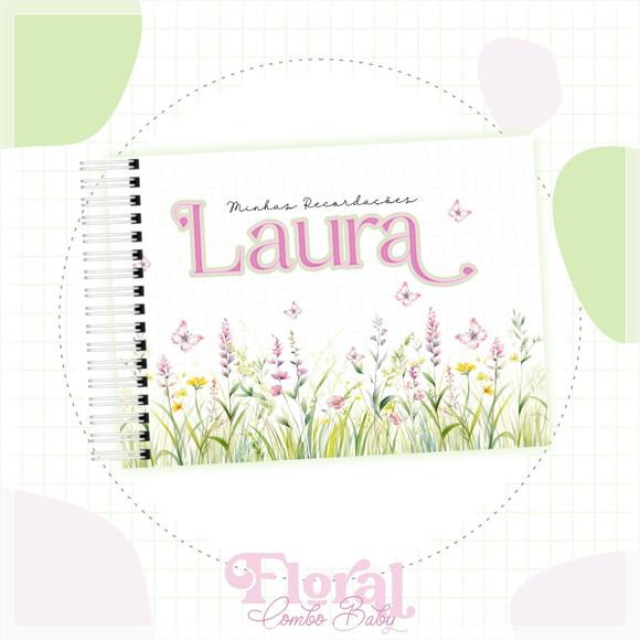 Arquivo Digital - Livro do Bebe - Floral 06 (2 Tamanhos)
