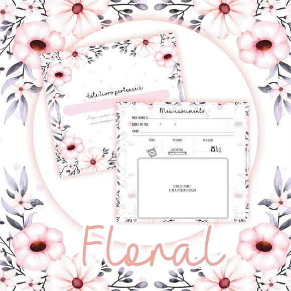 Arquivo Digital - Livro do Bebê - Floral com Foto