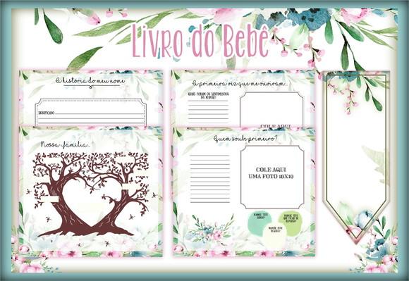 Arquivo Digital - Livro do Bebe - Floral Color