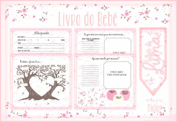 Arquivo Digital - Livro do Bebê - Floral Rosa 01