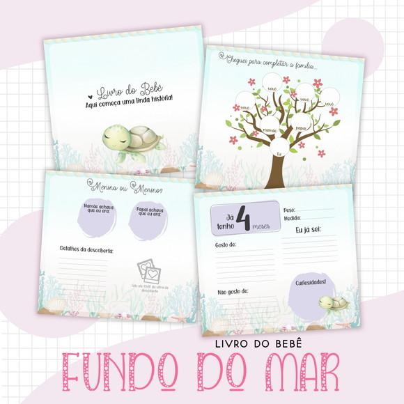 Arquivo Digital - Livro do Bebe - Fundo do Mar Menina