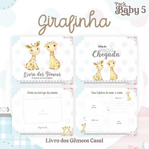 Arquivo Digital - Livro do Bebê - Girafinha Gemeos Casal