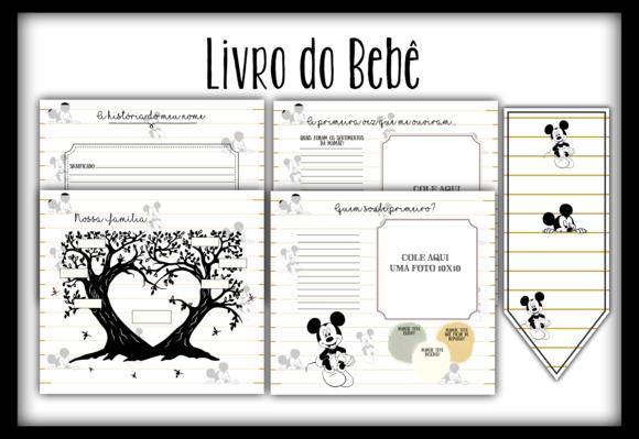 Arquivo Digital - Livro do Bebê - Mickey Minimalista