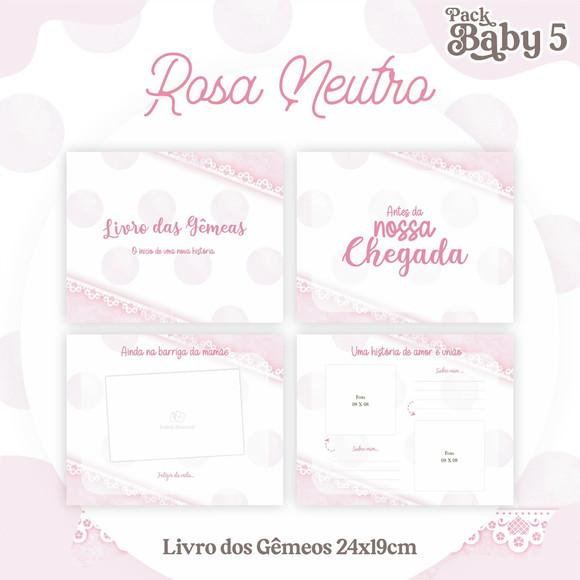 Arquivo Digital - Livro do Bebê - Neutro Rosa Gemeas