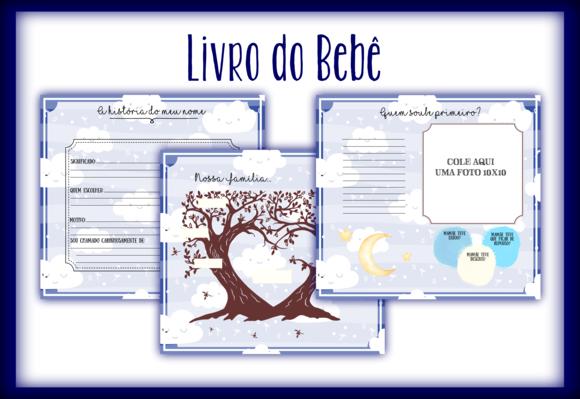 Arquivo Digital - Livro do Bebê - Nuvem Azul Escuro