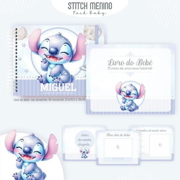 Arquivo Digital - Livro do Bebe - Stitch Menino