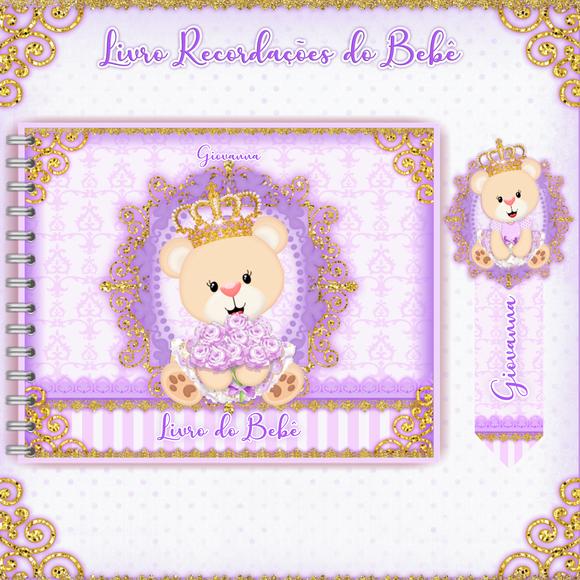 Arquivo Digital - Livro do Bebe - Ursinha Realeza Lilás