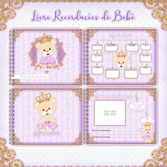 Arquivo Digital - Livro do Bebe - Ursinha Realeza Lilás