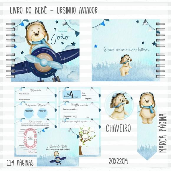 Arquivo Digital - Livro do Bebê - Ursinho Aviador 03