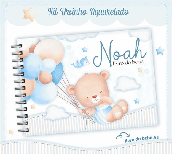 Arquivo Digital - Livro do Bebe - Ursinho Aquarelado