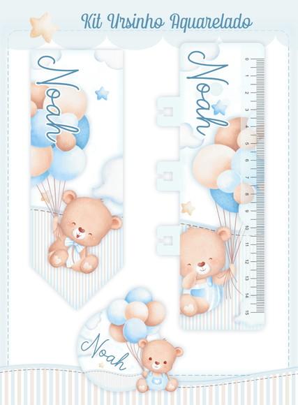Arquivo Digital - Livro do Bebe - Ursinho Aquarelado