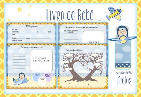 Arquivo Digital - Livro do Bebê - Ursinho Aviador