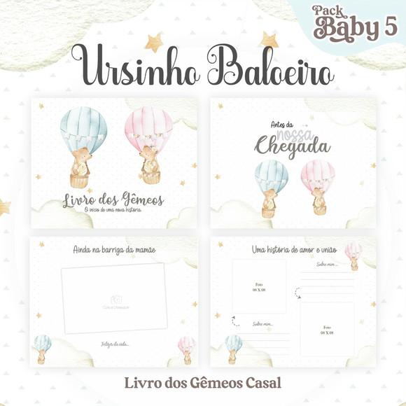 Arquivo Digital - Livro do Bebê - Ursinho Baloeiro Casal