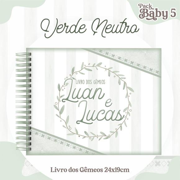 Arquivo Digital - Livro do Bebe - Verde Neutro Gemeos