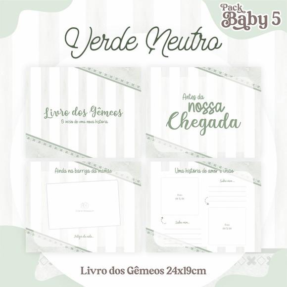 Arquivo Digital - Livro do Bebe - Verde Neutro Gemeos