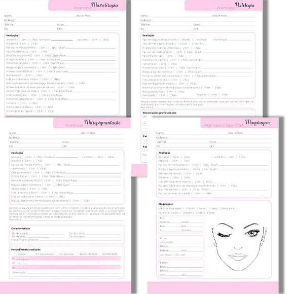 Arquivo Digital - Outros - Pack Fichas Anamnese