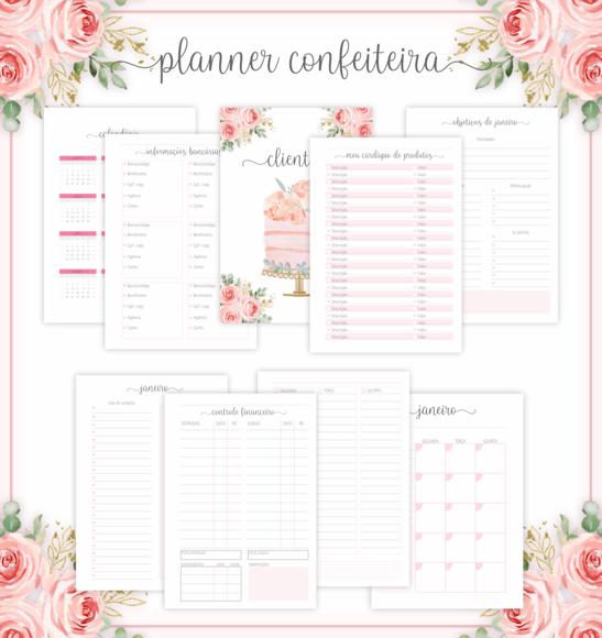 Arquivo Digital - Planner Confeiteira + Caderno de Pedidos