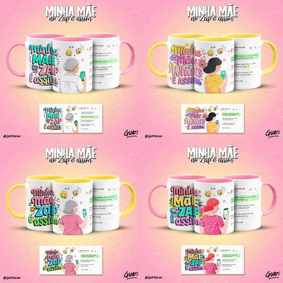 Arquivo Digital - Sublimação - Caneca Mae no Zap