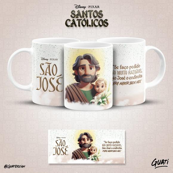 Arquivo Digital - Sublimação - Caneca Santinhos Catolicos