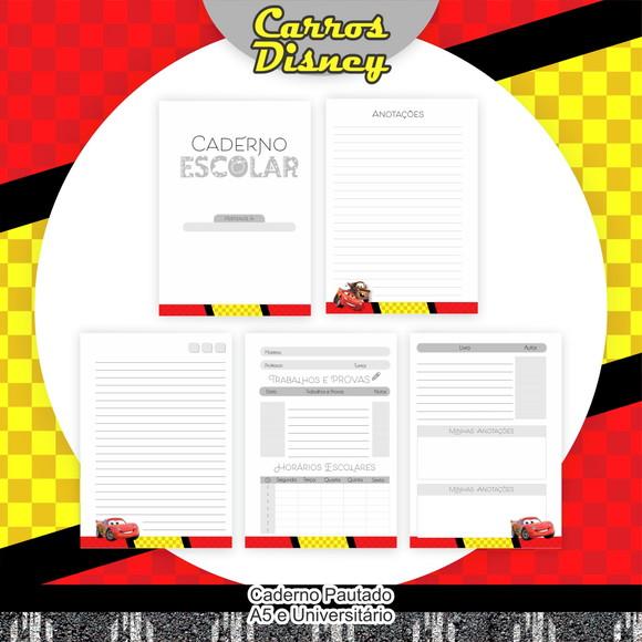 Arquivo Digital - Volta as Aulas - Carros Disney