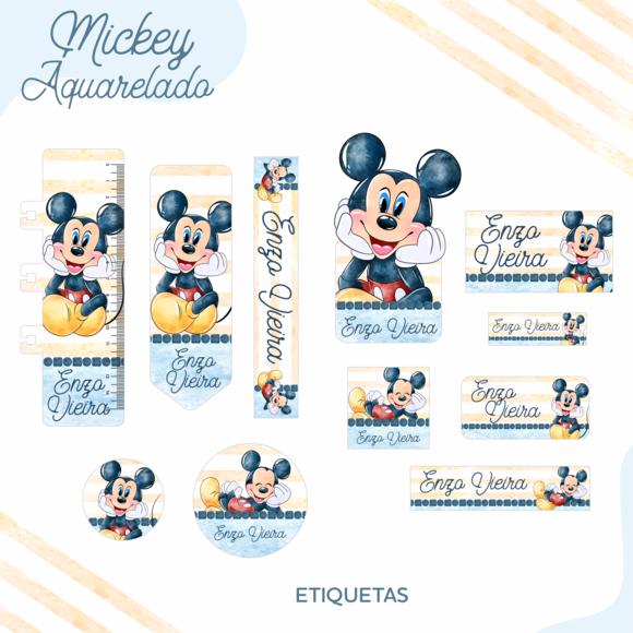Arquivo Digital - Volta as Aulas - Mickey Aquarelado