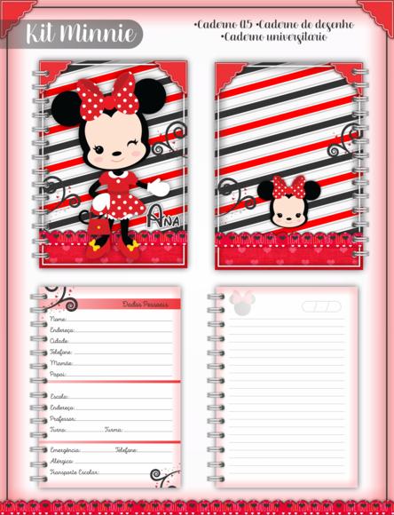 Arquivo Digital - Volta as Aulas - Minnie Vermelha