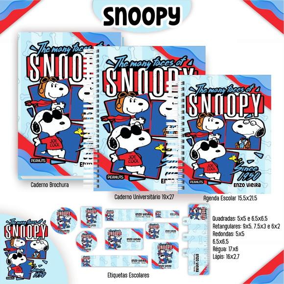 Arquivo Digital - Volta as Aulas - Snoopy Azul