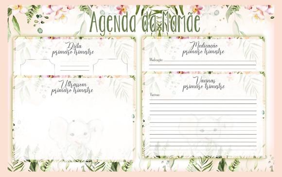 Arquivo digital -Mamãe - Agenda Gestante Elefantinha