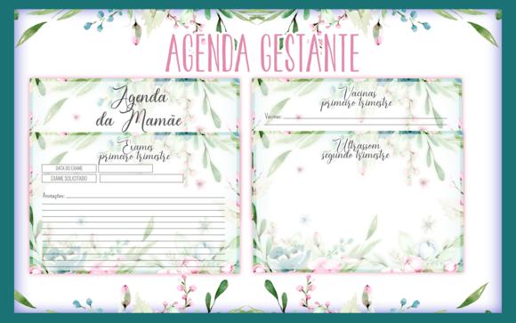 Arquivo Digital -mamãe - Agenda Gestante Floral