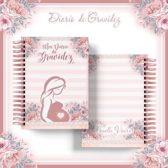 Arquivo Digital -mamãe - Diário da Gestante Floral 03