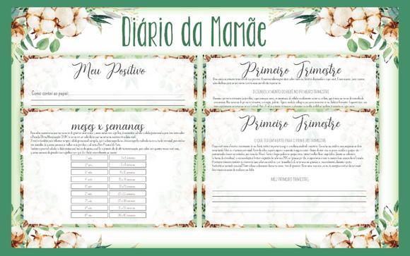 Arquivo digital -Mamãe - Diário da Mamãe Floral 02