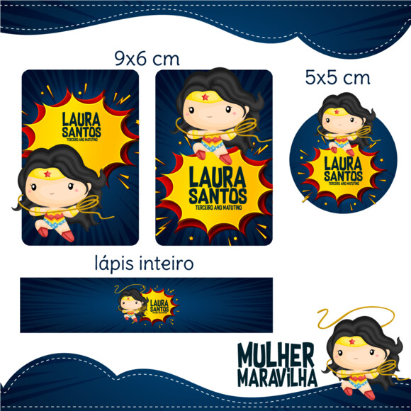 Kit Digital Volta as Aulas - Mulher Maravilha