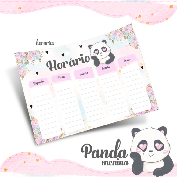 Kit Digital Volta as Aulas - Panda Menina