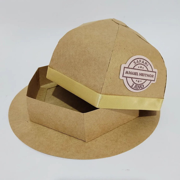 Arquivo de Corte - Caixa Chapeu Safari