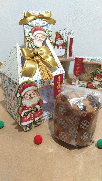 Arquivo de Corte - Caixa Mini Panetone Natal