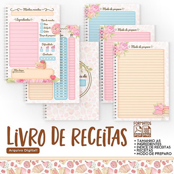 Arquivo Digital - Caderno de Receitas Floral