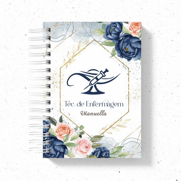 Arquivo Digital - Capas Profissões Floral Azul
