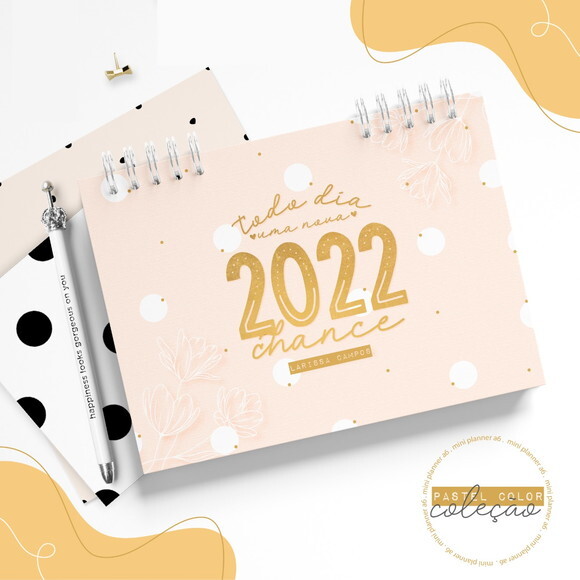 Arquivo Digital - Mini Planner 2022 + Adesivos-Pastel Colors