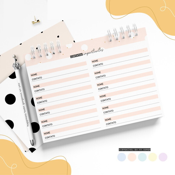 Arquivo Digital - Mini Planner 2022 + Adesivos-Pastel Colors