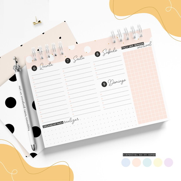Arquivo Digital - Mini Planner 2022 + Adesivos-Pastel Colors