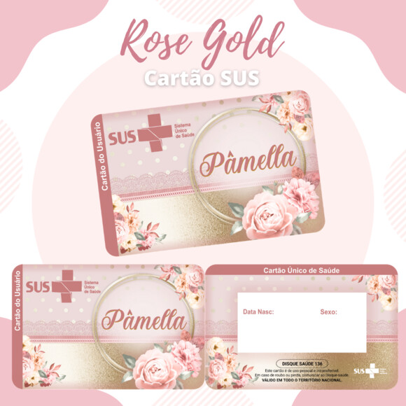 Arquivo Digital- Cartão SUS Personalizado (Kit 04)