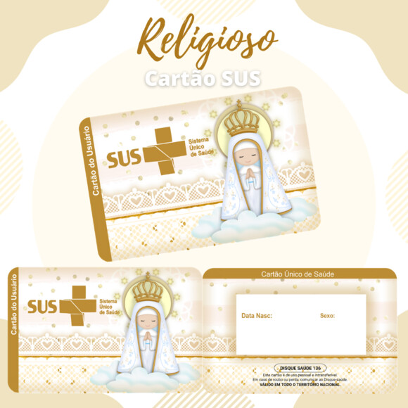 Arquivo Digital- Cartão SUS Personalizado (Kit 04)