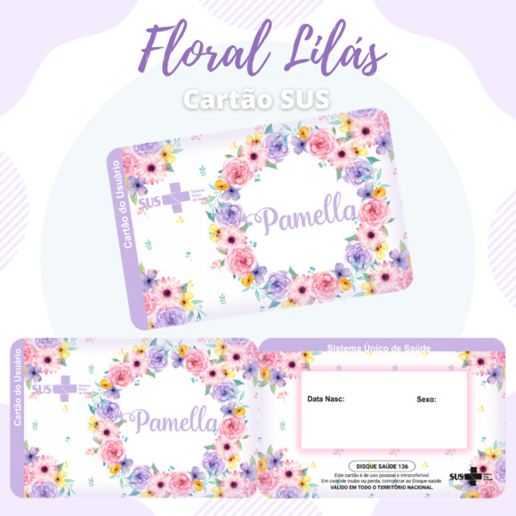 Arquivo Digital- Cartão SUS Personalizado (Kit 10)