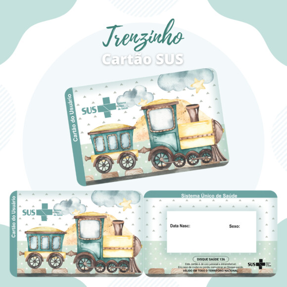 Arquivo Digital- Cartão SUS Personalizado (Kit 11)