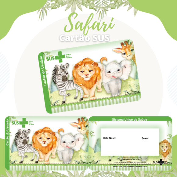 Arquivo Digital- Cartão SUS Personalizado (Kit 11)