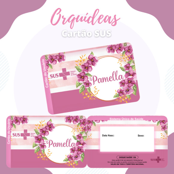 Arquivo Digital- Cartão SUS Personalizado (Kit 12)