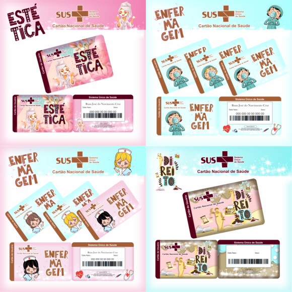 Arquivo Digital- Cartão SUS Personalizado Profissões